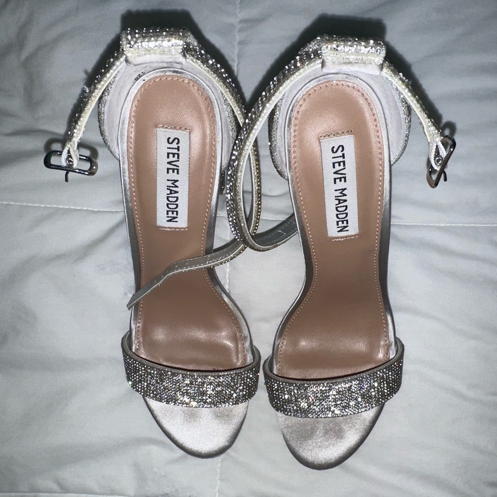 Steve Madden Silver Shoes 8.5